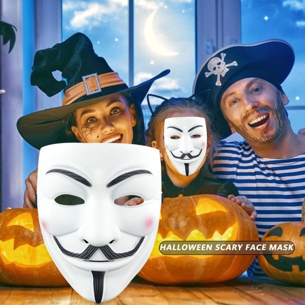 2 piezas espesar adultos V máscaras disfraces Cosplay decoración Halloween mascarada Prop Sywqhk Libre de BPA