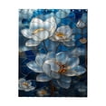 thumbnail image 4 of Blue Flower Shower Curtain Stained Glass Dreamy Lotus Flower Waterproof Bathroom Curtains with Plastic Hooks Beautiful White Lotus Blue Lotus Leaf  Bathtub Curtain Men Women Bath Decor, 4 of 7