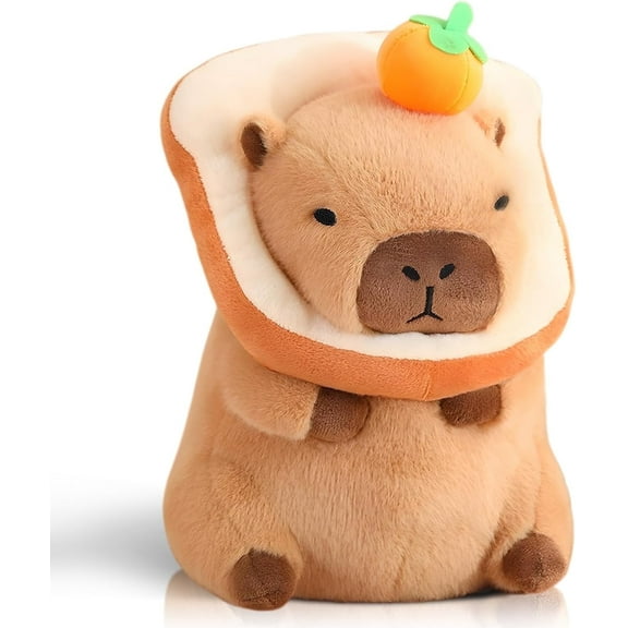 Cute Capybara Plush Kawaii Soft Capybara Plush Doll Pillow with Bread Capybara Stuffed Aniamls Toys for Girls Kids Adults Birthdays Valentines Gift (Soft Capybara Plushies Toy)