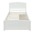 thumbnail image 2 of Tcbosik Twin size Platform Bed with Two Drawers, White, 2 of 9