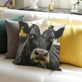 thumbnail image 3 of SHANXI Milk Cow Decorative Throw Pillowcases Botanical Sunflower Printed Pillow Cases Cushion Covers Western Farm Animal Skin Black White Cushion Cases 20x20in, 3 of 5