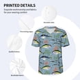 thumbnail image 3 of Uemuo Various Wild Sea Fish Print Mens Polo Shirts Baseball T-shirt Performance Short Sleeve Golf Shirt Moisture Wicking Athletic Casual Collared T-Shirt-Large, 3 of 7