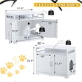 thumbnail image 3 of JERFIT White Cat Litter Box Enclosure Furniture with Hidden Power Outlet, 2-Door Cabinet Pet House, Side Table with Storage for Indoor Cats, 3 of 9