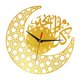 thumbnail image 4 of Reloj de pared redondo silencioso Sunnimix decoración de la Sala Diseño colgante con números arábigos 15 pulgadas, 4 of 7