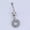 O, variant on Letters A-Z Charming Body Piercing Crystal Rhinestone Navel Belly Button Ring-Z