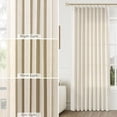 thumbnail image 4 of Natural Pinch Pleated Linen Curtains 84 Inch Length 2 Panels for Living Room Bedroom Cream Semi Sheer Window Curtain Boho Neutral Back Tab Pinch Pleat Drape with Hooks 84 Inches Long, 4 of 5