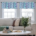 thumbnail image 5 of LALILO Kitchen Curtain Valance Watercolor Rainbow Scales Rod Pocket Window Curtain 52"x 18" Set of 2, 5 of 7