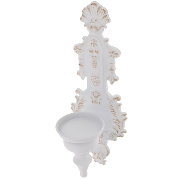 PTOOTP White Decorative Wall Sconce Candle Holder Metal Base for Office and Study