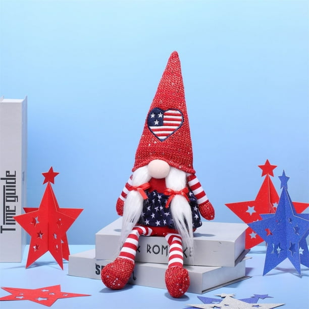 Independence Day In The United States July 24 2024 The Striped Five Pointed Star Dwarf Faceless Doll Rudolf Doll Decoration Batch