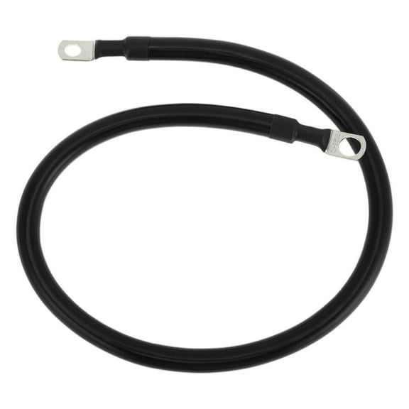 1 Pc Battery Inverter Cable Battery Cable 3/8" Lug 5/16" Lug 3 AWG Gauge 2FT Black Tinned Copper
