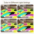 thumbnail image 7 of ODIKA 9'x12' Washable Area Rug Non-Shedding, Easy Care Funky Memphis Abstract Hipster 90S Retro Shapes Interlocking for Master Suite, California King, Under Bed, 7 of 7