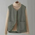 thumbnail image 2 of iHPH7 Sherpa Vest Sherpa Fleece Vest Sleeveless Vest for Women Warm Vest for Women Winter Coats for Women Plush Vest Winter Vest for Women Green 4XL, 2 of 6