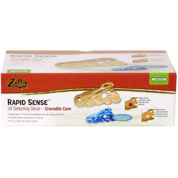 Zilla Rapid Sense Decor Crocodile Skull [Reptile Thermometers, New Reptile Supplies, Zilla, Reptile Supplies] Medium - 1 count