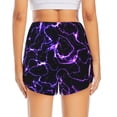 thumbnail image 3 of Picia Galaxy Lightning Pattern Women's 2 in 1 Athletic Running Shorts High Waisted Workout Casual Gym Sweat Shorts with Comfy Liner Zipper Pockets-X-Large, 3 of 9