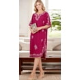 thumbnail image 4 of HAPPY BAY Women's Summer Solid Casual Relaxed Caftan Mini Cover Up Evening Dresses for Women Plus Size 2X-3X Pink, Floral, 4 of 5
