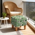 thumbnail image 4 of SCRAWLGOD St. Patrick's Day Shamrock Elephant Print Green Ottoman Cover Square Stretch Ottoman Slipcover Thick Storage Footrest Stool Covers with Elastic Band Furniture Protector for Pets, 4 of 7