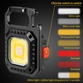 thumbnail image 4 of PENGXIANG Mini LED Flashlight Magnetic COB Flashlights Keychain Flashlight Portable Bright Work Lights 700 Lumens 500mAh USB Rechargeable Small Light with 7 Light Modes Folding Bracket Bo, 4 of 11