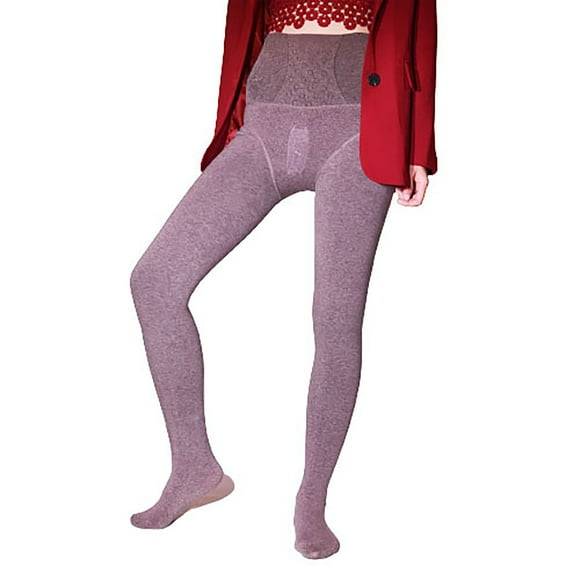 ameIAEA Fleece Lined Tights for Women High Waisted Footed Thermal Tights Thick Warm Pantyhose