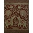 thumbnail image 3 of Stylo Culture Indian Settee Sofa Throw Pillow Covers 16 x 16 Jacquard Peacock Rust Square 40x40 cm Home Decor Brocade Elephant Zippered Cushion Covers | Set Of 5, 3 of 3