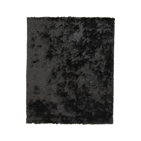 Signature Design by Ashley Mattford High Pile 5 x 7 Foot Shag Area Rug  Black