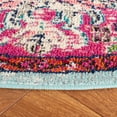 thumbnail image 4 of SAFAVIEH Madison Joandra Vintage Floral Area Rug, Fuchsia/Teal, 3' x 3' Round, 4 of 8