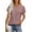 Rose Gold, variant on ECZHAW Eyelet Tops for Women Trendy Solid Color Versatile Short Sleeve Shirts Basic Business Casual V Neck Summer T-Shirts