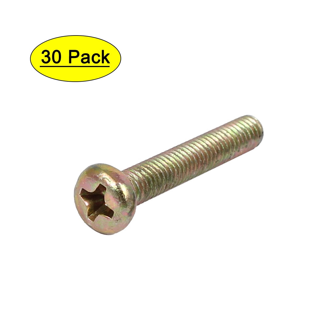 25 M6 x 30MM Long Pozi Pan Head Machine Screws Pack