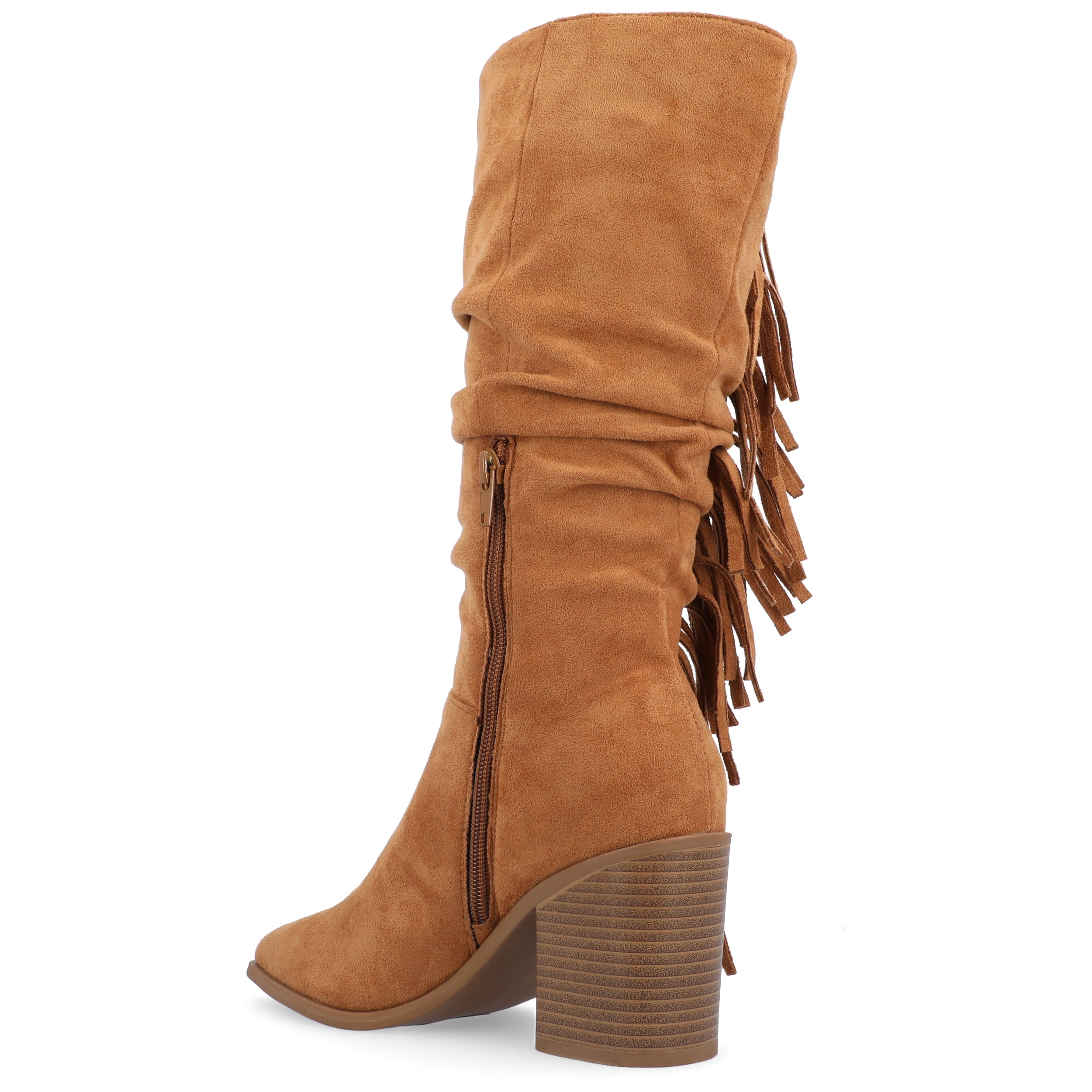 Journee Womens Hartly Extra Wide Calf Western Mid Calf Boots