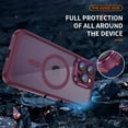 thumbnail image 5 of TECH CIRCLE Magnetic for iPhone 12 Pro Case, Compatible with MagSafe, Shockproof Dustproof Drop Proof Military-Grade Protection Magnetic Case for Apple iPhone 12 Pro 6.1" 2020,Rosered, 5 of 9