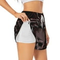 thumbnail image 2 of Bixox Women's Spider with Skull pattern 2 in 1 Running Shorts - Lightweight Athletic Workout Gym Yoga Shorts Liner with Pockets - XX-Large, 2 of 7