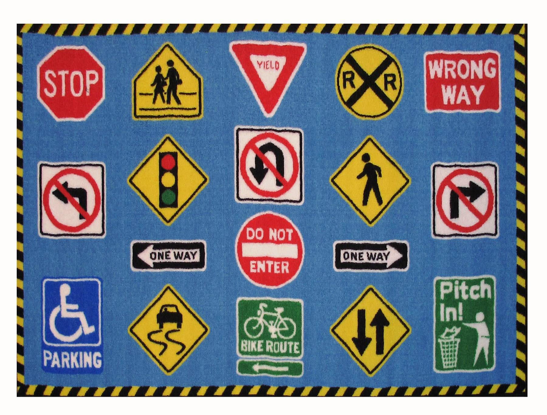 Fun Rugs Fun Time Collection Traffic Signs Area Rug Size20