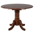 thumbnail image 3 of Sunset Trading Round Drop Leaf Dining Table in Chestnut, 3 of 8