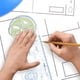 thumbnail image 2 of Regla geométrica multifuncional, herramienta de plantilla de dibujo geométrico, suministros de oficina escolares de plástico para estudiantes, 2 of 5