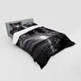 thumbnail image 3 of Ambesonne Tropical Bedding Set 3 Pcs, Horizon over Sea Picture, Twin, Black and White, 3 of 3