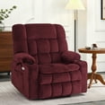 thumbnail image 2 of MCombo Dual Motor Power Lift Recliner with Massage and Heat for Big Elderly in Living Room, Fabric R7897, Medium-Wide, Burgundy, 2 of 9