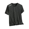thumbnail image 5 of Xioeram Summer Men Top Ice Silk Quick-drying Short Sleeves Plus Size O Neck Loose Solid Color Thin High Elastic Casual Pullover Daily Sport T-shirt, 5 of 7