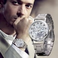thumbnail image 5 of Resicozy Casual Stainless Watchea for Men Big Face Quartz Watch Classic Numeral Dial Dress Watch Silver, 5 of 7