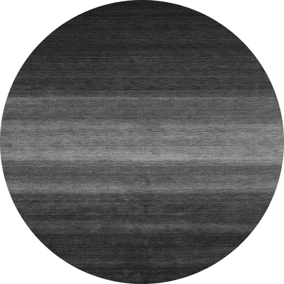 Ahgly Company Indoor Round Abstract Gray Contemporary Area Rugs, 4' Round