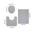 thumbnail image 3 of Mecorevxz Bathroom Toilet Cover Bathroom Mats Absorbent Printed Floor Mats Bathroom Toilet 3 Piece Floor Mats Set,Gray, 3 of 9