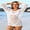 White2, variant on Charmo Women Long Sleeve Swimsuits Cover Ups Crochet Bathing Suit Bikini Beach Swimwear