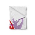 thumbnail image 2 of Yoga Soft Flannel Fleece Throw Blanket, Yoga Body Forms Poses Female Silhouettes Sportswomen Colorful Composition, Cozy Plush for Indoor and Outdoor Use, 60" x 80", Multicolor, by Ambesonne, 2 of 6