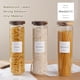thumbnail image 3 of Juego de frascos de vidrio para despensa con tapa de acacia de 50 oz, 3 of 7