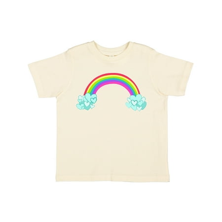 

Inktastic Rainbow and heart-shaped clouds Gift Toddler Boy or Toddler Girl T-Shirt