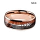 thumbnail image 3 of Qarigey Anillo de acero inoxidable para hombre, reemplazo portátil, antioxidante, decorativo, anticorrosivo, elegante, brillante, de grano de madera, Ropa, zapatos y accesorios Miscelánea Talla 6 Qarigey  AP015171-01, 3 of 6