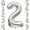 S-number 2, variant on PTSPLLMY 15 Number Balloons Silver 15 or 51 Balloons Number 40 Inch Number 15 Foil Mylar Balloons for 15 or 51 Birthday Party 15 or 51 Anniversary Events Decorations