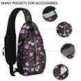 thumbnail image 2 of Floral Crossbody Sling Backpack for Womens Causal Sling Bag with Adjustable Shoulder Straps for Travel Hiking Chest Bag Daypack Anti-theft Purse, 2 of 6