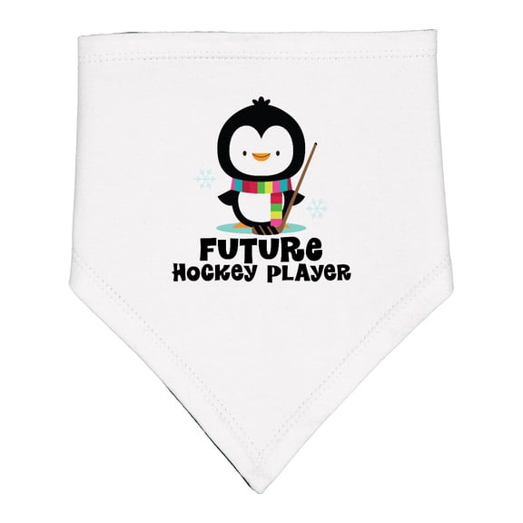 Inktastic Future Hockey Player Penguin Baby Bandana Bib