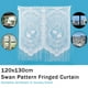 120x130cm Fenêtre Voilage Motif Cygne Frangé Tissu Salle Dentelle Drapé – image 2 sur 9