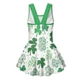 thumbnail image 5 of Uourmeti Girls' One Piece Skirted Swimsuit | Patterned Shamrock Print | Quick Dry Stretch Swim Dress for Beach & Pool Vacations, 5 of 8