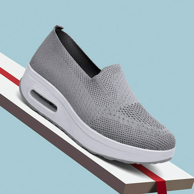 Zapatos de malla transpirable para mujer, zapatos de balancín deportivos suaves con cojín de aire de fondo grueso Wmkox8yii shalkjhdk249